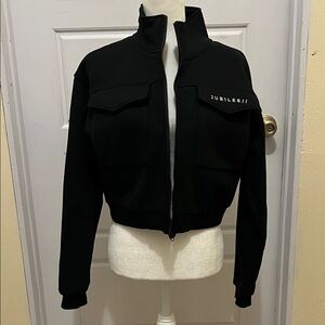 JUBILEE// Women's Black Zip Up Jacket.